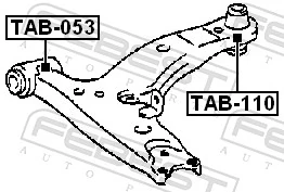 TAB053 Febest Сайлентблок нижнего переднего рычага