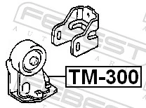 TM300 Febest Подушка передней опоры двигателя
