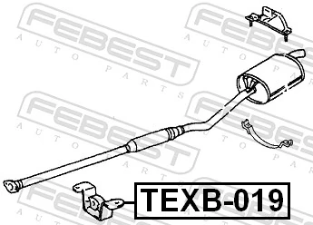 TEXB019 Febest Крепление глушителя