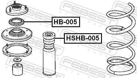HB005 Febest Подшипник верхней опоры
