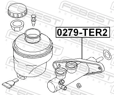 0279TER2 Febest Цилиндр тормозной, главный
