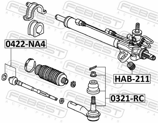 0321RC Febest Наружный наконечник рулевой тяги