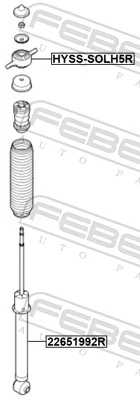 Suporte de amortecedor traseiro Hyundai Accent 5 HC