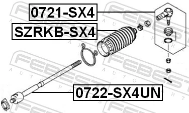 SZRKBSX4 Febest Пыльник рулевой тяги