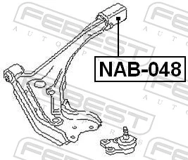NAB048 Febest Сайлентблок нижнего переднего рычага