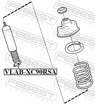 VLABXC90RSA Febest втулка крепления заднего амортизатора