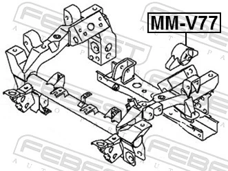 MMV77 Febest Сайлентблок (подушка) редуктора переднего моста задний левый