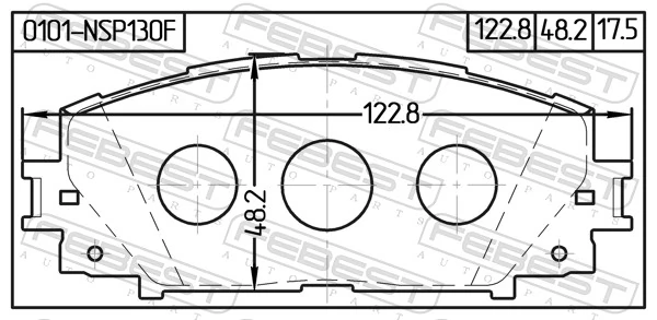 0101NSP130F Febest Колодки передние