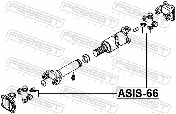 ASIS66 Febest Крестовина карданного вала