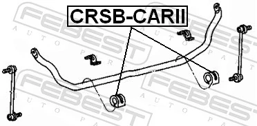 CRSBCARII Febest Разрезная втулка стабилизатора