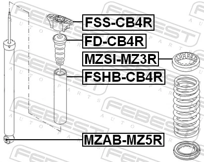 FSSCB4R Febest Опора амортизатора
