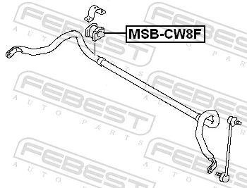 MSBCW8F Febest Разрезная втулка стабилизатора