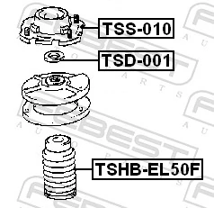TSHBEL50F Febest Пыльник стойки передней