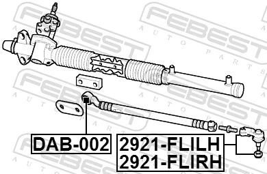 2921FLIRH Febest Наружный наконечник рулевой тяги