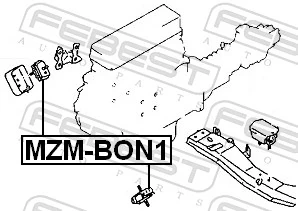 MZMBON1 Febest Подушка передней опоры двигателя