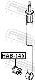 HAB145 Febest втулка крепления заднего амортизатора