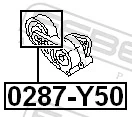 0287Y50 Febest Натяжитель клинового ремня
