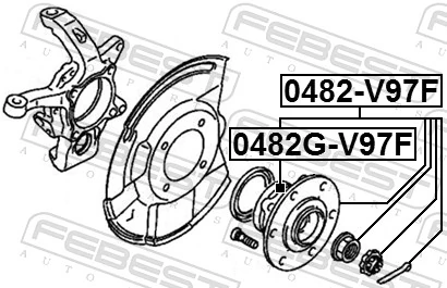 0482GV97F Febest Ступица колеса передняя