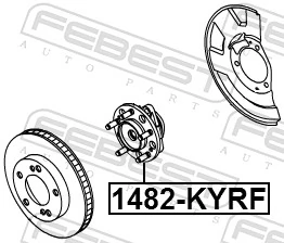 1482KYRF Febest Ступица колеса передняя