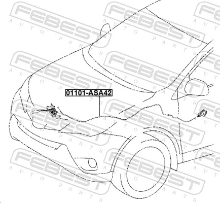 Трос открытия капота на Toyota RAV4 IV A4