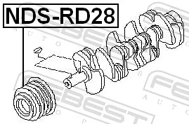 NDSRD28 Febest Шкив коленчатого вала