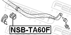 NSBTA60F Febest Разрезная втулка стабилизатора