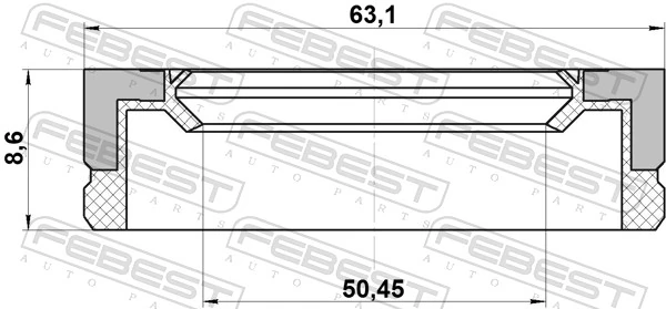 95BFY52630909X Febest Сальник передней ступицы внешний