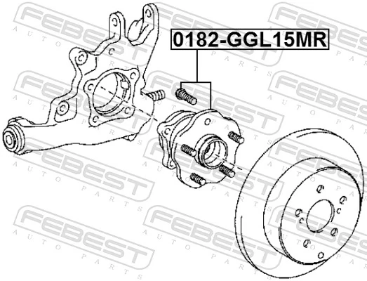 0182GGL15MR Febest Ступица задняя