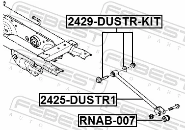 2429DUSTRKIT Febest Болт крепления заднего развального рычага, внутренний