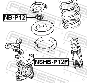 NSHBP12F Febest Пыльник стойки передней