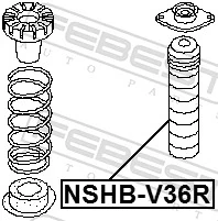 NSHBV36R Febest Пыльник заднего амортизатора