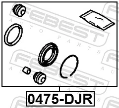 Kit de reparação de suporte do freio traseiro Mitsubishi Galant 9 DJ, DM