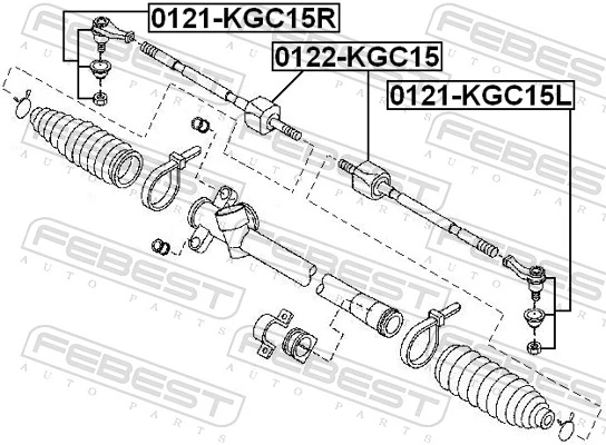 0122KGC15 Febest Тяги рулевые