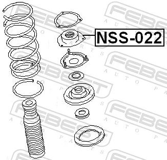 NSS022 Febest Подушка амортизатора переднего