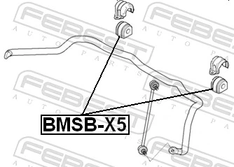 BMSBX5 Febest Разрезная втулка стабилизатора