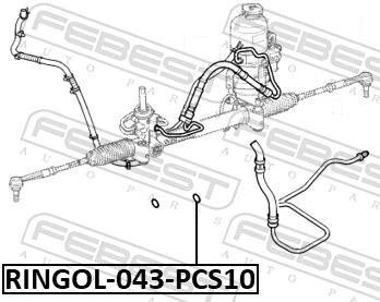 RINGOL043PCS10 Febest Кольцо насоса ГУР