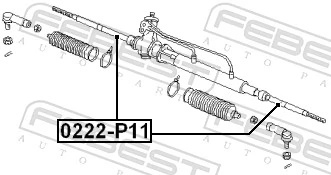 0222P11 Febest Тяги рулевые