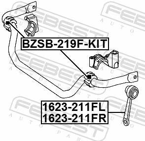 BZSB219FKIT Febest Разрезная втулка стабилизатора