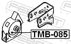  Coxim (suporte) dianteiro de motor Toyota Corolla liftback (E9) (1987 - 1992) 