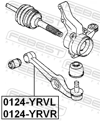 0124YRVL Febest Рычаг передней подвески нижний левый