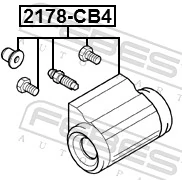 2178CB4 Febest Цилиндр тормозной колесный, задний