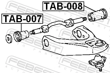 TAB008 Febest Полиуретановый сайлентблок заднего верхнего рычага