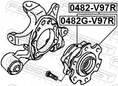 0482GV97R Febest Подшипник ступицы задней