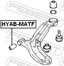 HYABMATF Febest Сайлентблок нижнего переднего рычага
