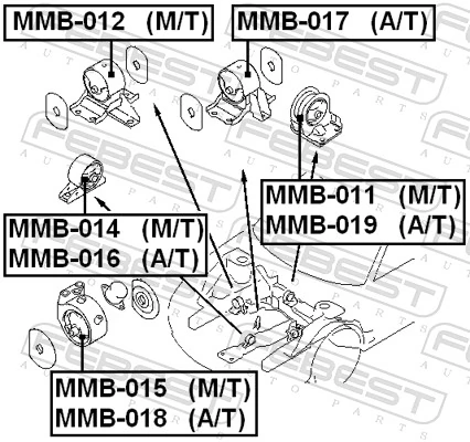 Задняя опора двигателя RBI M0907EMZ цена, от 23.99 USD