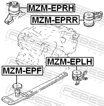 MZMEPRH Febest Правая подушка двигателя