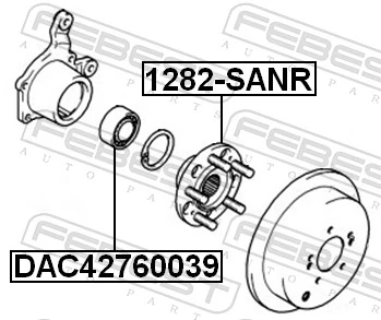 1282SANR Febest Ступица задняя