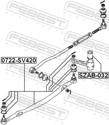 SZAB032 Febest Втулка маятникового рычага