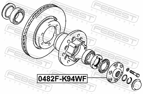 0482FK94WF Febest Фланец передней ступицы