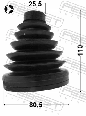 1015J300T Febest Пыльник гранаты внутренний, левый